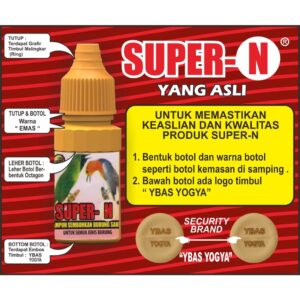 SUPER-N BY SUPER KICAU OBAT BURUNG SAKIT INFEKSI PENCERNAAN DIARE BERAK KAPUR DARAH AIR PERNAFASAN